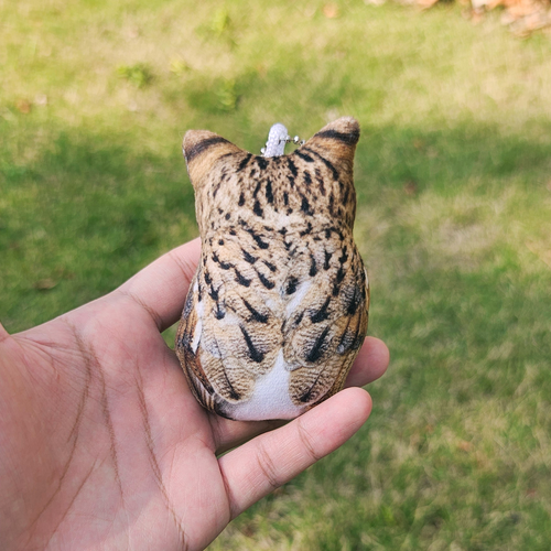 Meowl plush keychain with voice